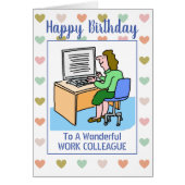 Happy Birthday Kantoor Work Colleague (Voorkant)