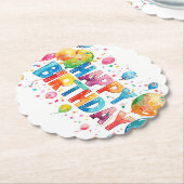 Happy Birthday Kartonnen Onderzetters (Gekanteld)