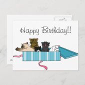 Happy Birthday Kat Briefkaart (Voorkant / Achterkant)