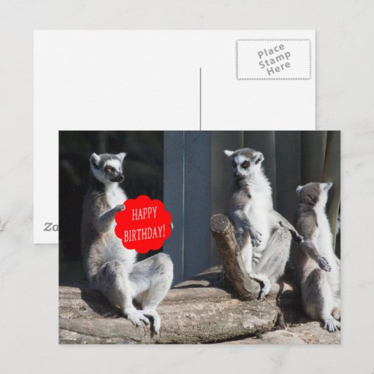 Happy Birthday Katta Briefkaart (Voorkant / Achterkant)