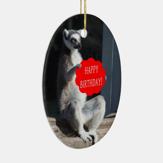 Happy Birthday Katta Keramisch Ornament (Rechts)