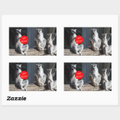 Happy Birthday Katta Rechthoekige Sticker (Vel)