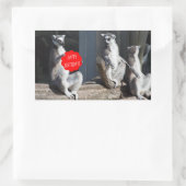 Happy Birthday Katta Rechthoekige Sticker (Tas)