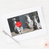 Happy Birthday Katta Rechthoekige Sticker (Envelop)