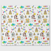 Happy Birthday Katten die papier inpakken van Nico (Vlak)