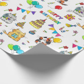 Happy Birthday Katten die papier inpakken van Nico (Hoek)