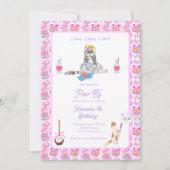 Happy Birthday Katten hebben een feest Kaart (Voorkant)