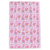 Happy Birthday Katten hebben een feest Medium Cadeauzakje (Voorkant)