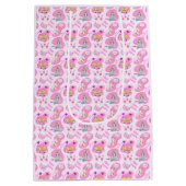 Happy Birthday Katten hebben een feest Medium Cadeauzakje (Achterkant)