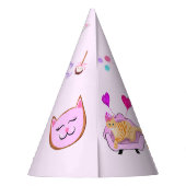 Happy Birthday Katten hebben een partijnaam Feesthoedjes (Achterkant)