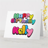 Happy Birthday Kelly Kaart (Gele Bloem)