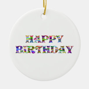 Happy Birthday Keramisch Ornament
