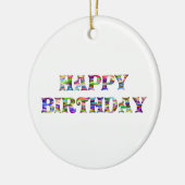 Happy Birthday Keramisch Ornament (Links)