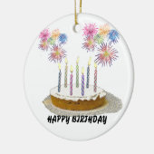 Happy Birthday Keramisch Ornament (Links)