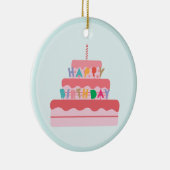 Happy Birthday Keramisch Ornament (Rechts)