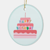 Happy Birthday Keramisch Ornament (Links)