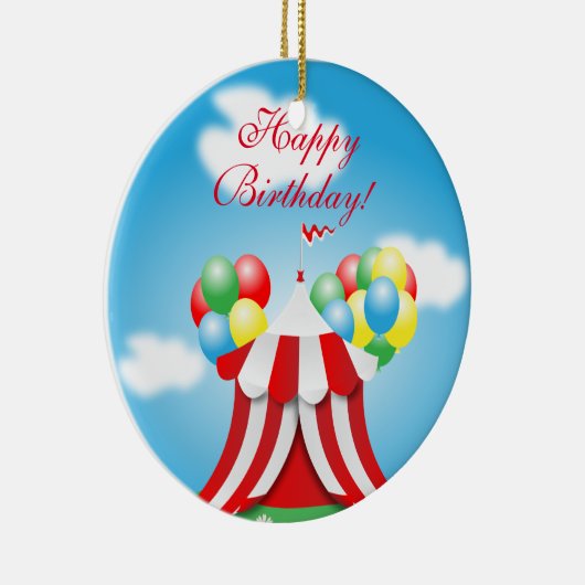 Happy Birthday Keramisch Ornament (Rechts)