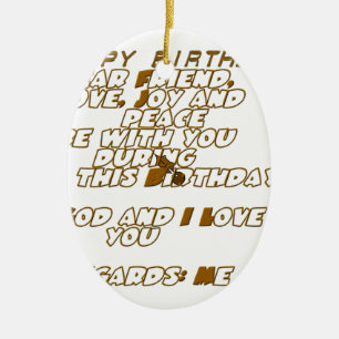 Happy Birthday Keramisch Ornament