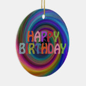 Happy Birthday Keramisch Ornament (Rechts)