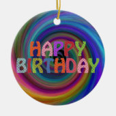 Happy Birthday Keramisch Ornament (Voorkant)