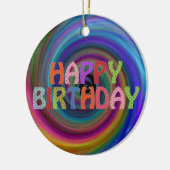Happy Birthday Keramisch Ornament (Links)