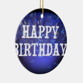 HAPPY BIRTHDAY KERAMISCH ORNAMENT (Rechts)