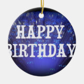HAPPY BIRTHDAY KERAMISCH ORNAMENT (Voorkant)