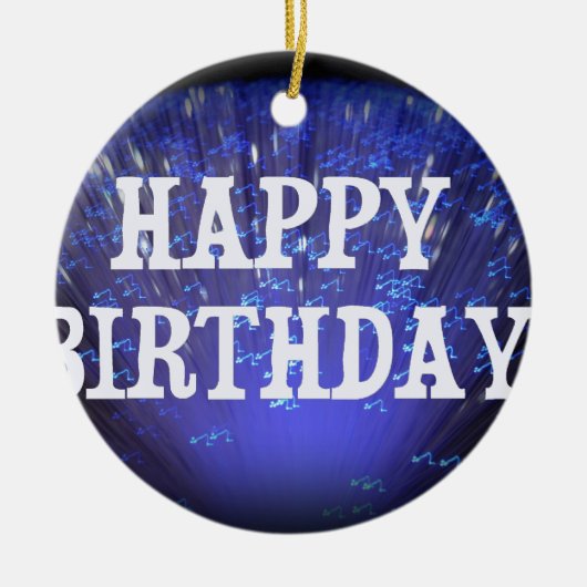 HAPPY BIRTHDAY KERAMISCH ORNAMENT (Voorkant)