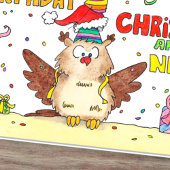 Happy Birthday, Kerstmis en nieuwjaarskaart Kaart