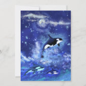 Happy Birthday - Killer Whales on Full Moon (Achterkant)