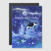 Happy Birthday - Killer Whales on Full Moon (Voorkant / Achterkant)