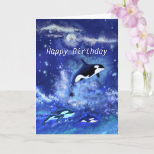 Happy Birthday - Killer Whales on Full Moon - Kaart