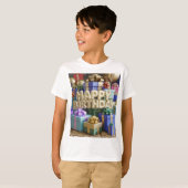 Happy Birthday Kind T-shirt met cadeaus (Voorkant volledig)