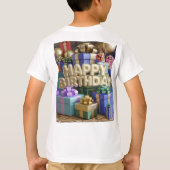 Happy Birthday Kind T-shirt met cadeaus (Achterkant)