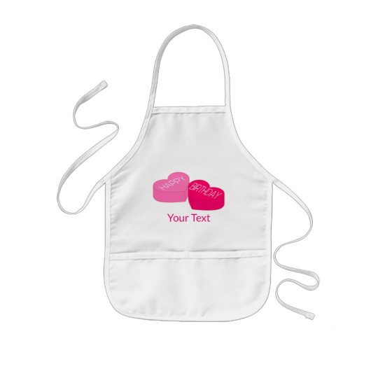 Happy Birthday Kinder Apron Schort (Voorkant)
