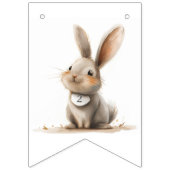 Happy Birthday Kinder Bunny Birthday Blue Vlaggetjes (Eerste vlag)