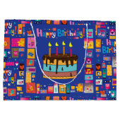 Happy Birthday Kinder Groot Cadeauzakje (Achterkant)