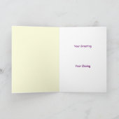 Happy Birthday Kinder Name Crayon Design Greeting Kaart (Binnen)