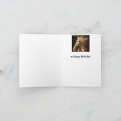 Happy Birthday King voor een dag Fun Cat Humor Kaart (Binnen)