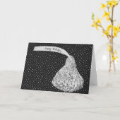 Happy Birthday Kiss op Stippen Kaart (Gele Bloem)