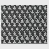 Happy Birthday Kisses over Stippen Cadeaupapier (Vlak)