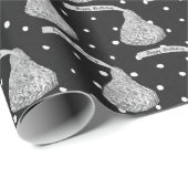 Happy Birthday Kisses over Stippen Cadeaupapier (Rol Hoek)