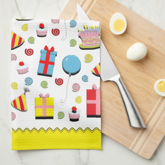 Happy Birthday Kitchen Towel Theedoek (Quarter Fold)