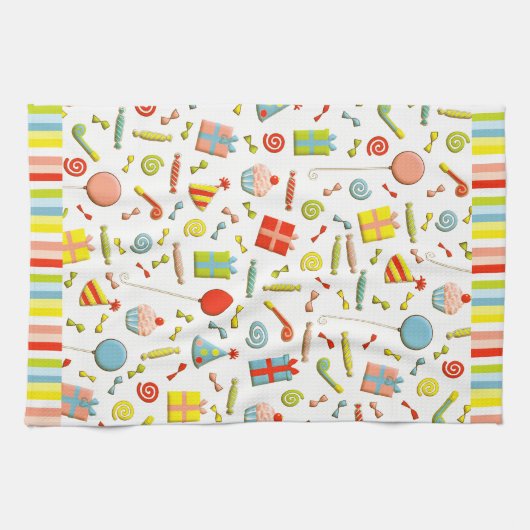 Happy Birthday Kitchen Towel Theedoek (Horizontaal)