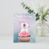 Happy Birthday kitten Briefkaart (Staand voorkant)
