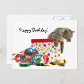 Happy Birthday kitten Briefkaart (Voorkant / Achterkant)