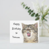 Happy Birthday kitten Briefkaart (Staand voorkant)