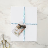 Happy Birthday Kitten in de tuin Cadeaulabel (Met Touw)