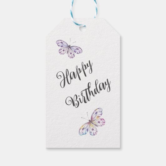 Happy Birthday Kitten in de tuin Cadeaulabel (Achterkant)