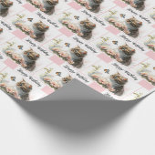 Happy Birthday Kitten in de tuin Cadeaupapier (Hoek)